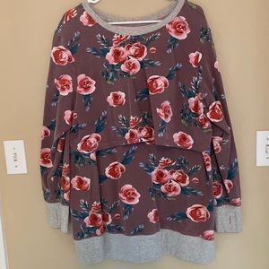 Latched Mama Long Sleeve Nursing/Maternity Shirt